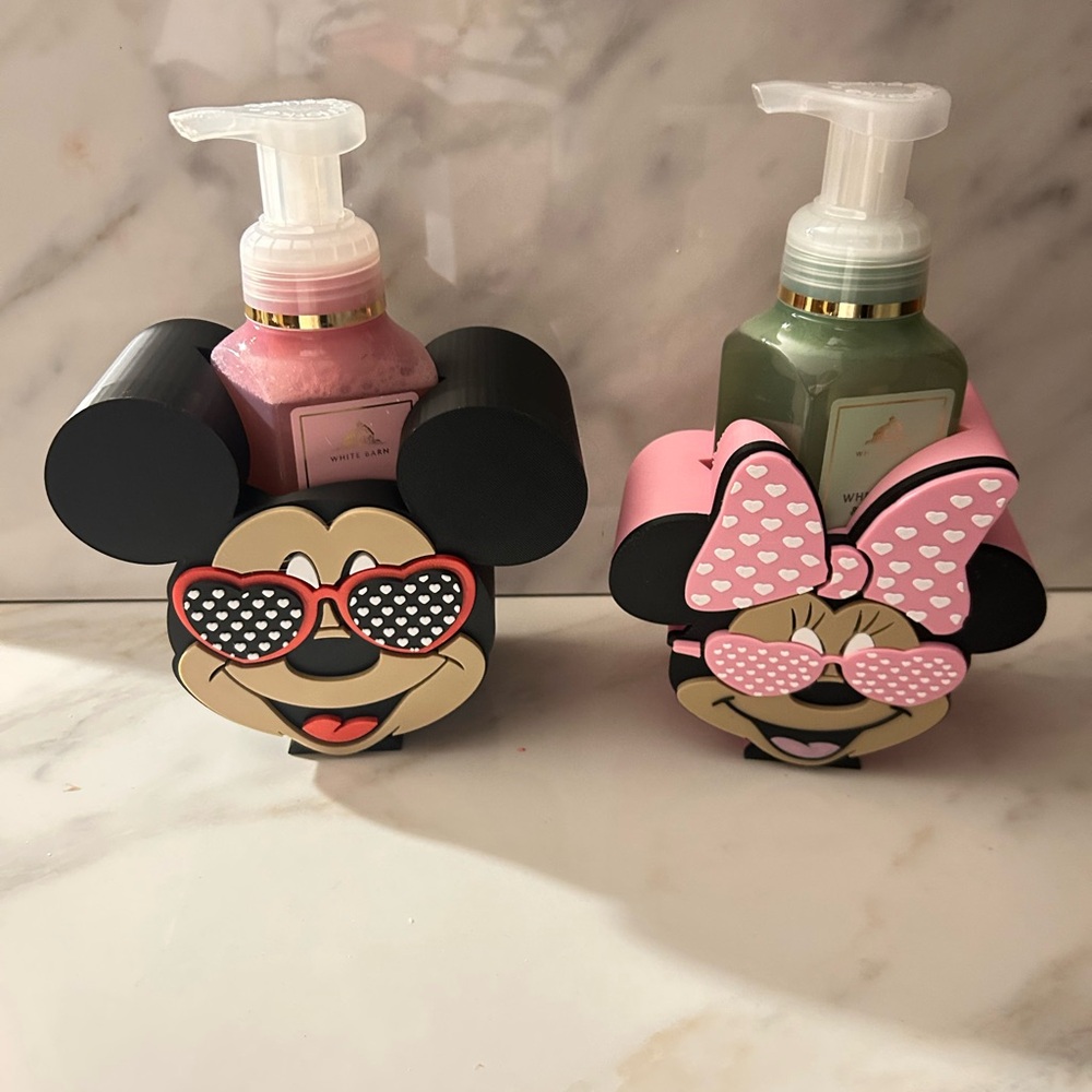 Mickey and Minnie Mouse Soap Dispensers